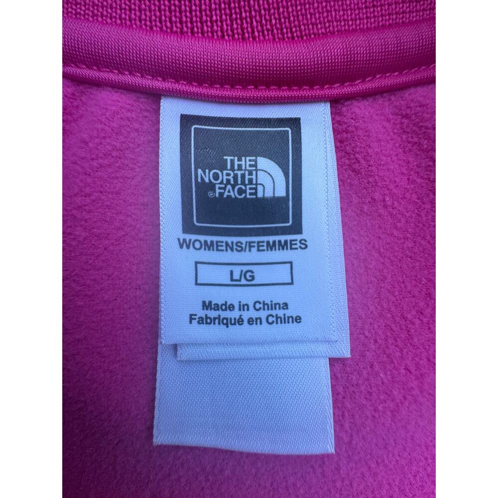 The North Face Womens L Track Jacket Pink White Piping Activewear Flaws Read - Picture 6 of 8
